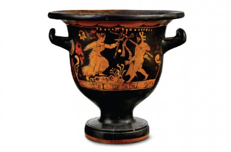 Poslikana posoda iz stare Grčije za pivske zabave (700 pr. n. št.—600 n. št.)